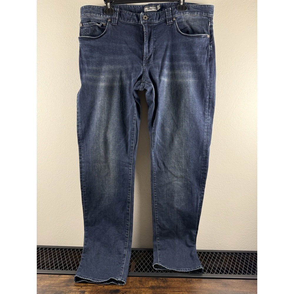 LL Bean Signature 35x32 Straight Fit Jeans Organic‎ Cotton Stretch Denim